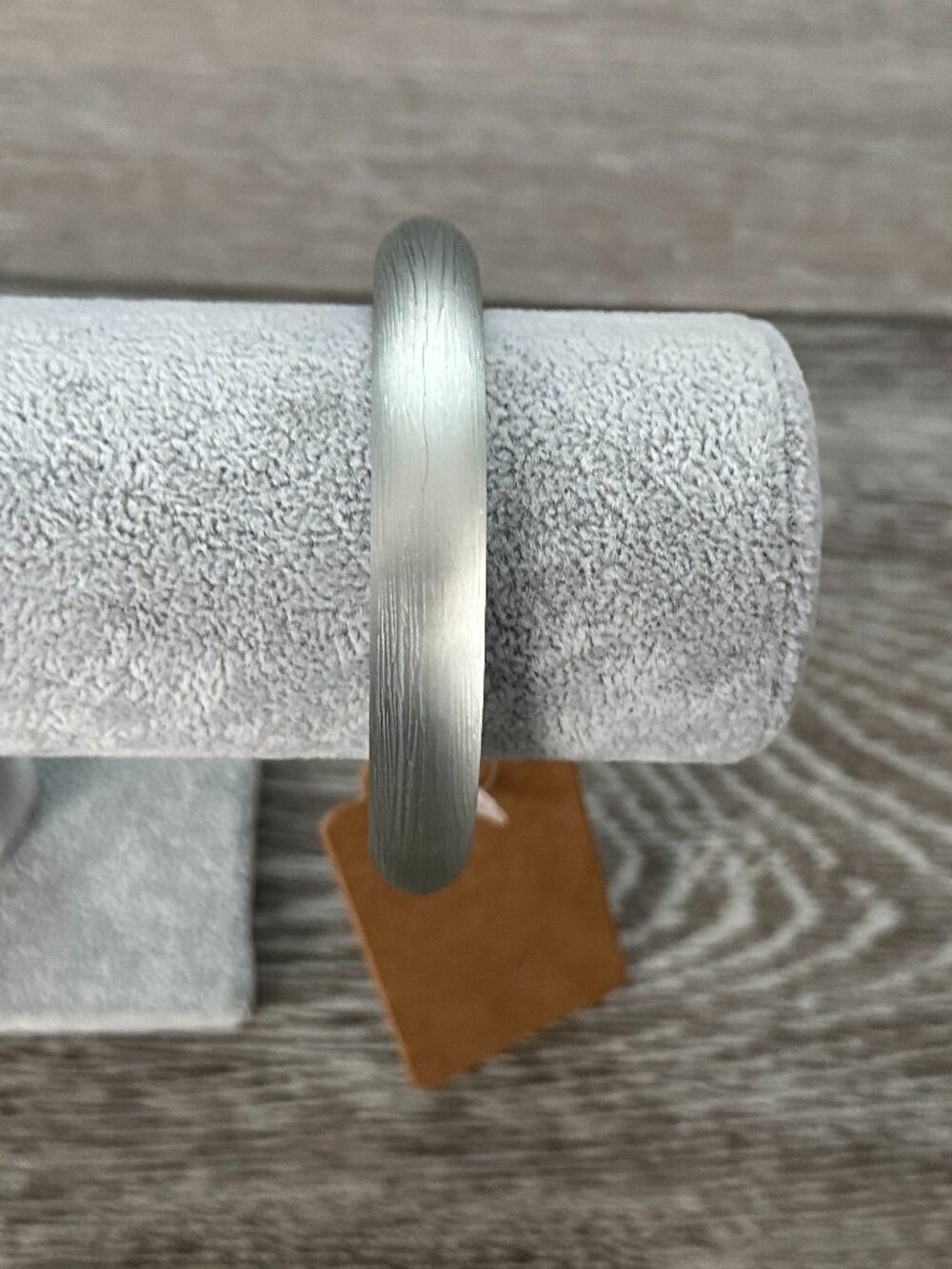 Awesome Silver Moonglow Acrylic / Plastic Bangle Bracelet